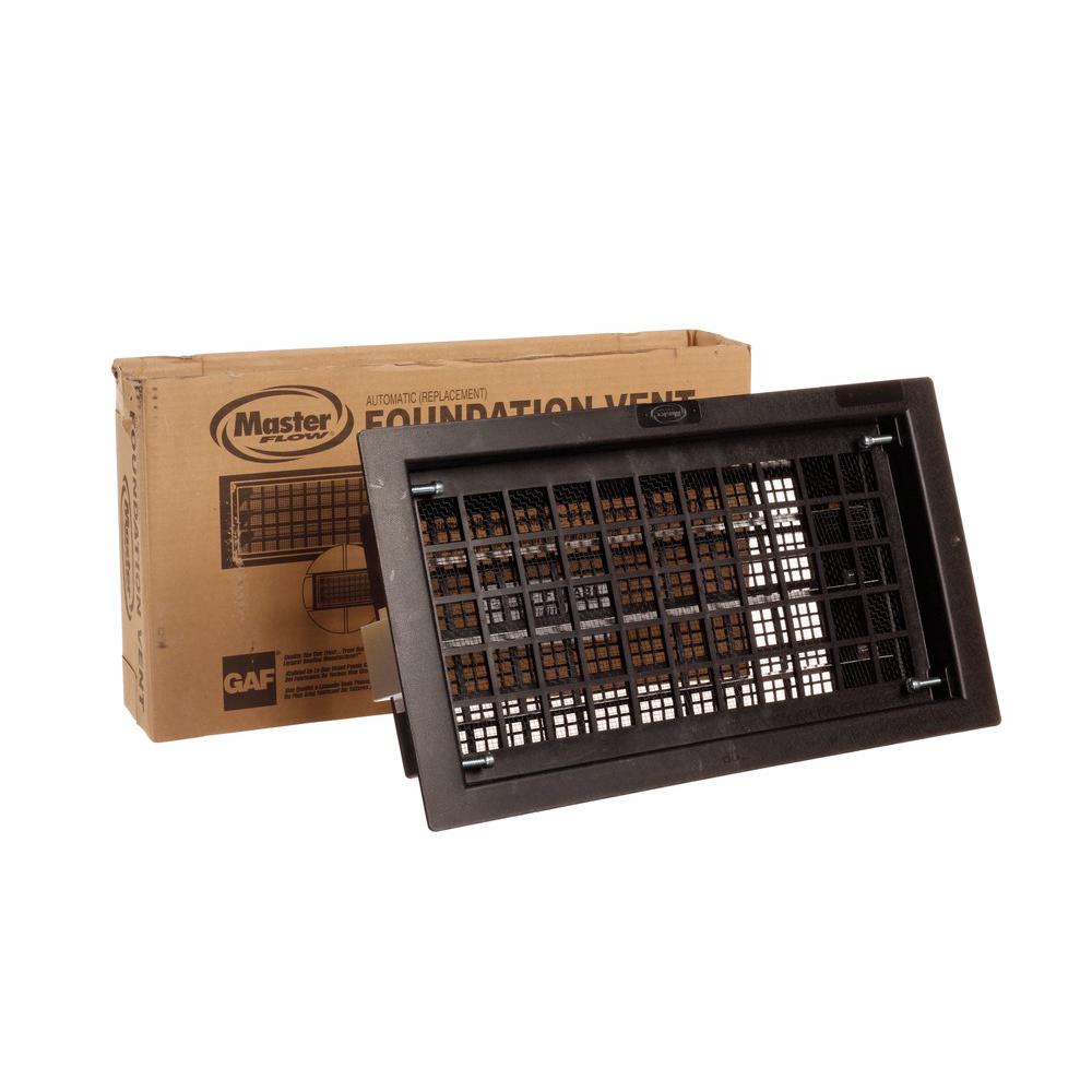 Master Flow 16 In X 8 In Automatic Open Close Foundation Vent In