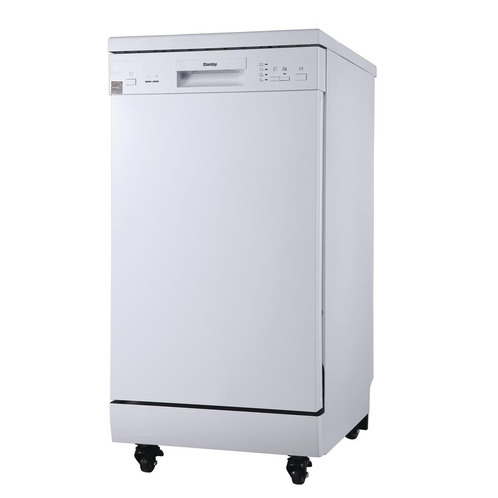 White Danby Portable Dishwashers Ddw1805ewp E4 400 