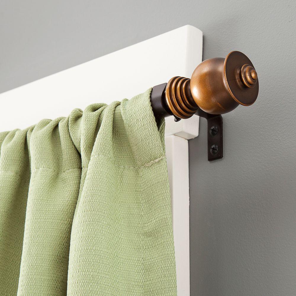 Home Decorators Collection 48 in. - 84 in. L 5/8 in. Curtain Rod Kit in ...
