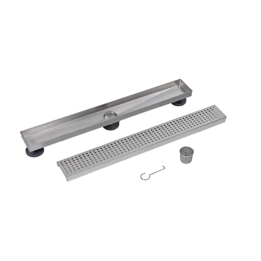 rectangular stainless steel shower floor drain