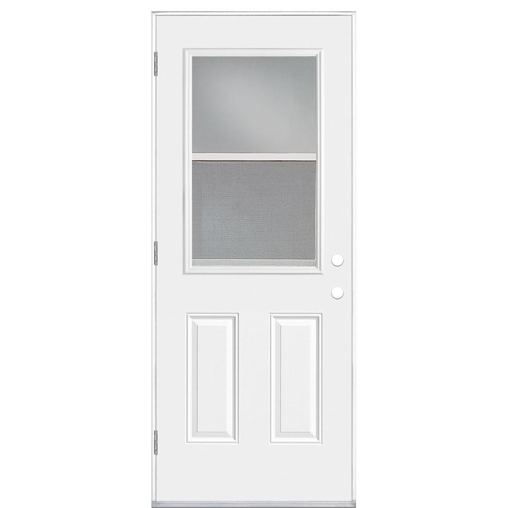 Masonite 32 In X 80 In Premium 1 2 Lite Vent Left Hand Outswing