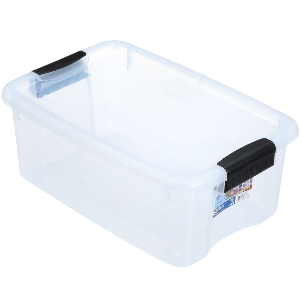 small plastic storage bins with lids