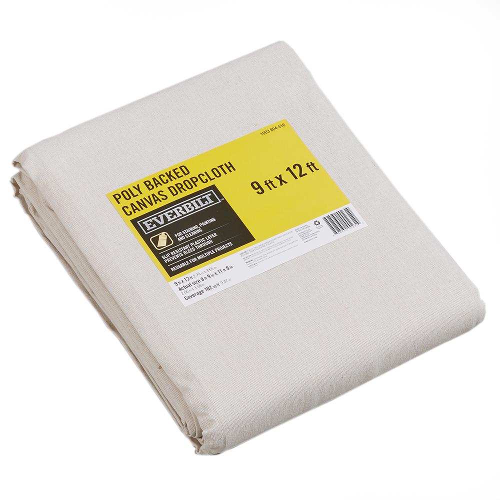 Washable /& Reusable Paint Partner CANVAS DROP SHEET 2.6x3.6m Polyethylene Back