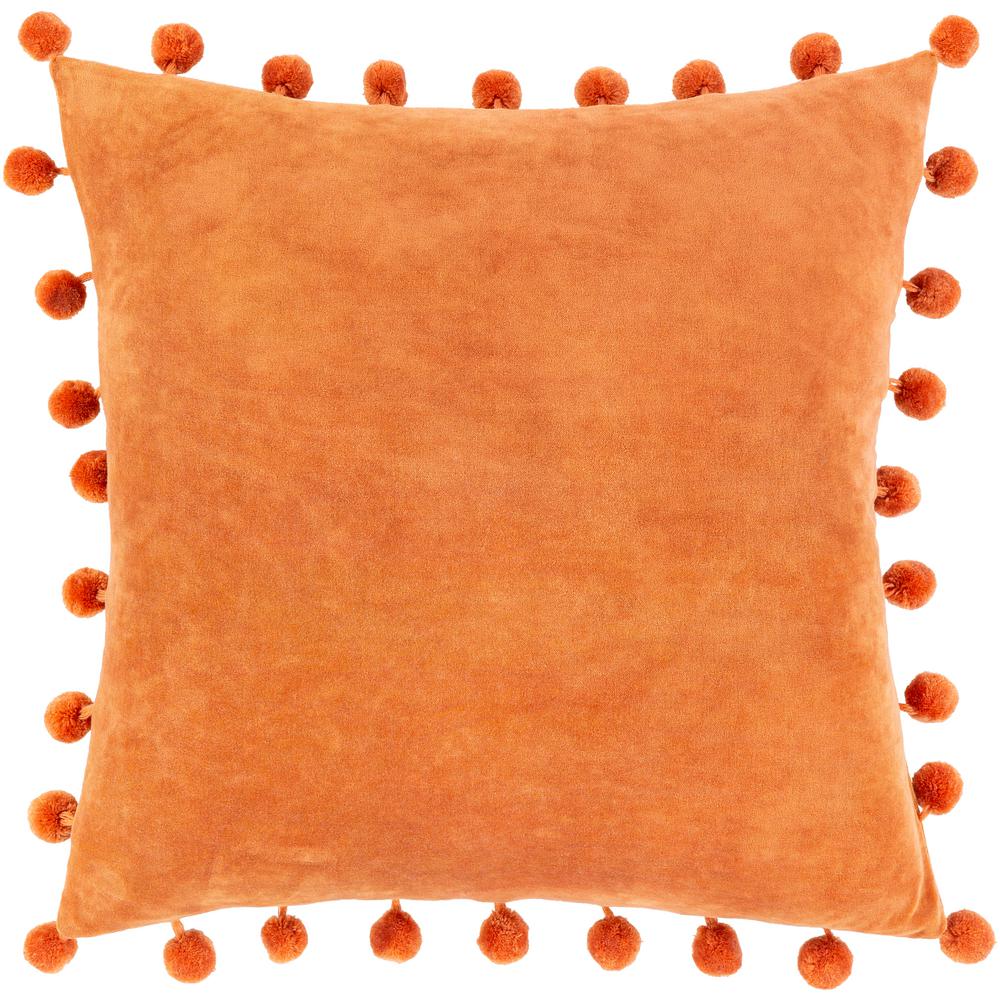 orange velvet throw pillows