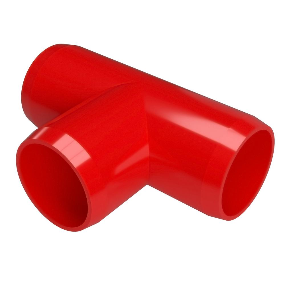Formufit 1 4 In Furniture Grade Pvc Tee Red Pack F114tee Furniture Grade Pvc Tee In Red