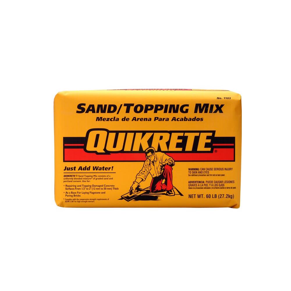 Quikrete Sand Topping Mix Coverage Chart