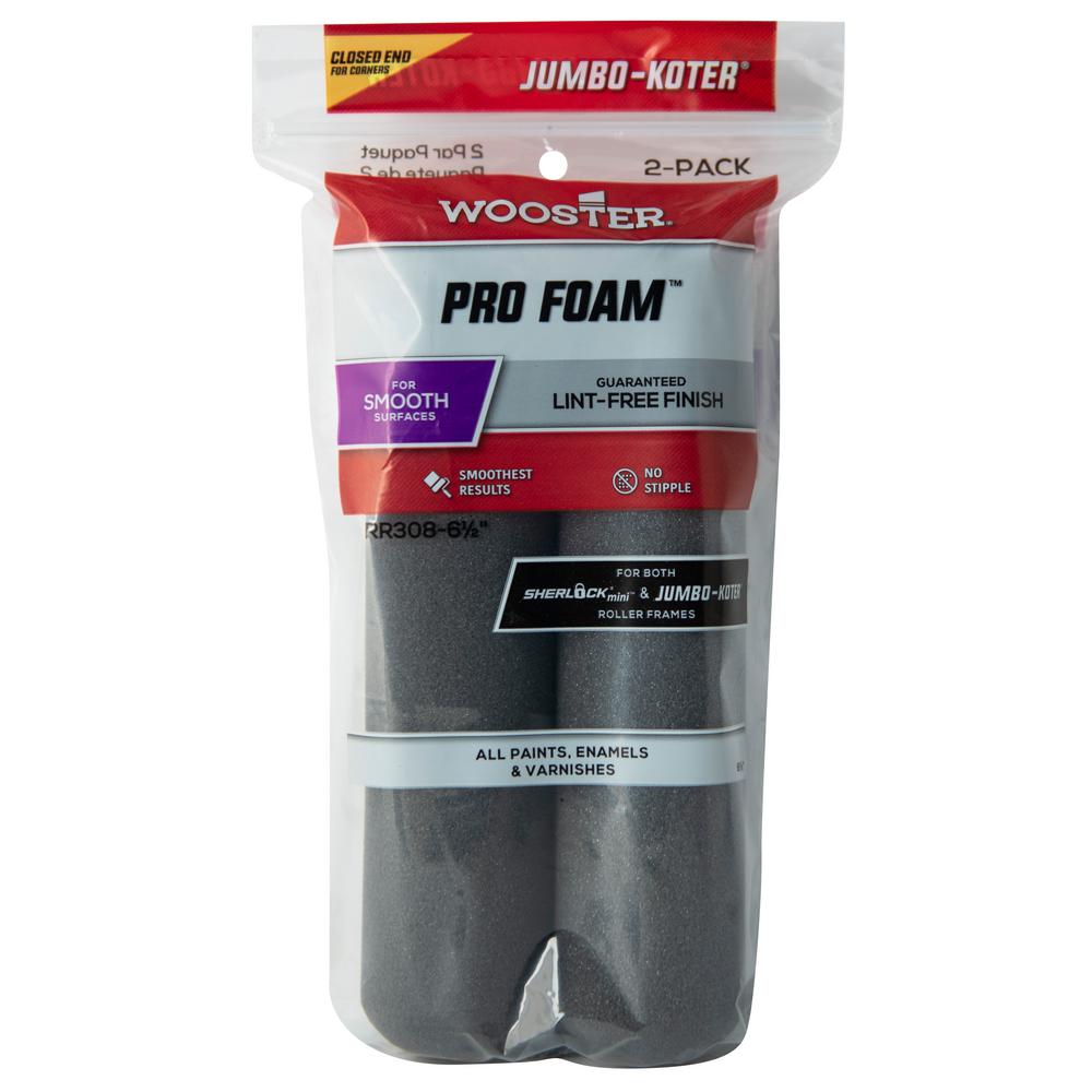 Wooster 61/2 in. JumboKoter Pro Foam Rollers (2Pack)0RR3080064 The Home Depot