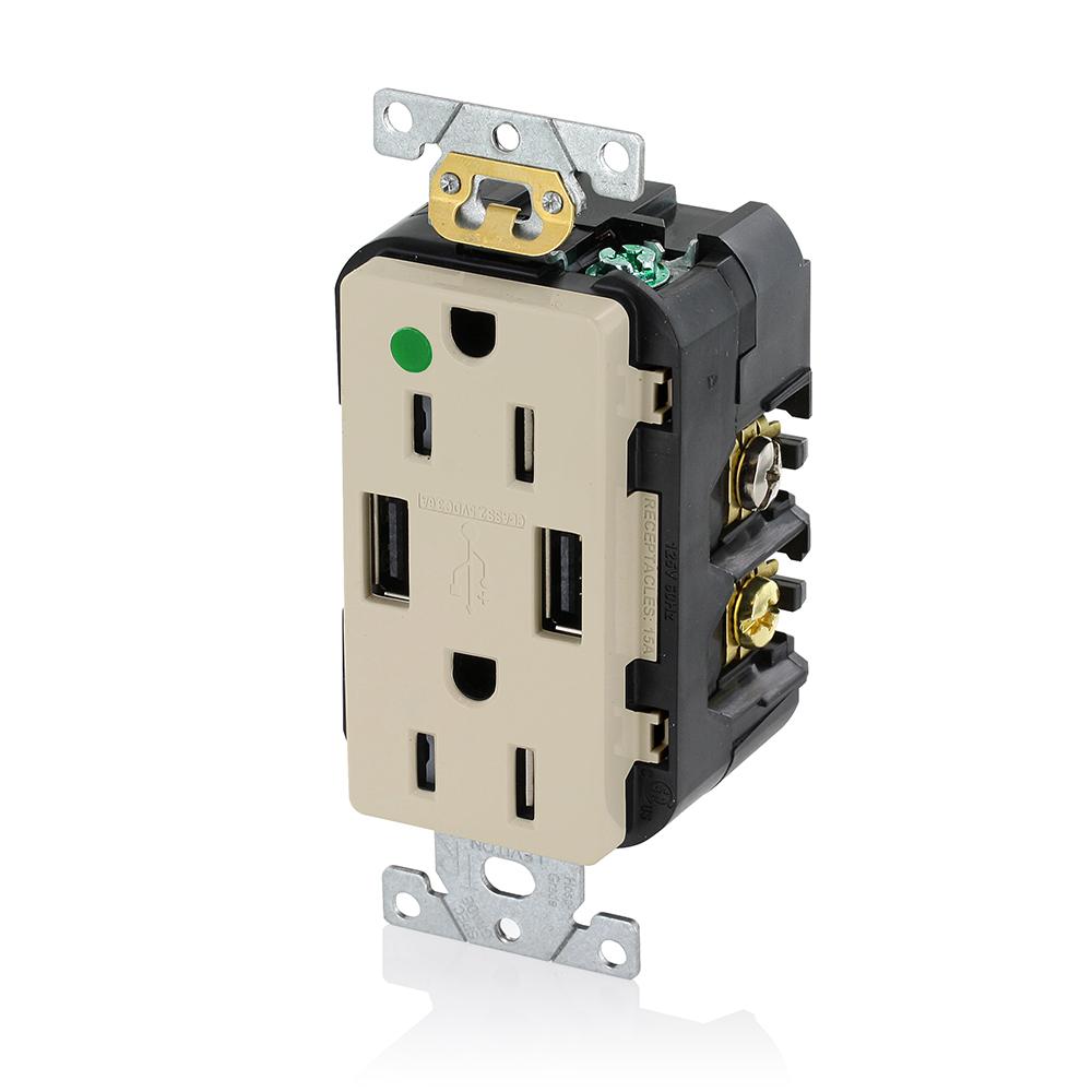 Leviton Decora 15 Amp Hospital Grade Tamper Resistant Duplex Leviton Decora 15 Amp Hospital Grade