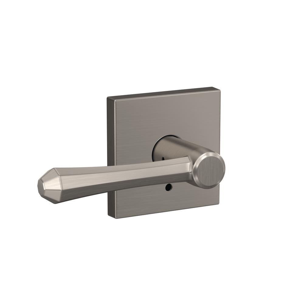 Schlage Custom Latitude Satin Nickel Collins Trim Keyed Door LeverF51A