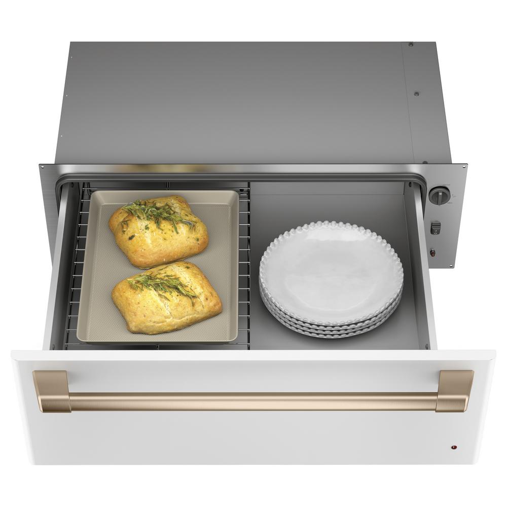 Cafe 30 In Warming Drawer In Matte White Fingerprint Resistant