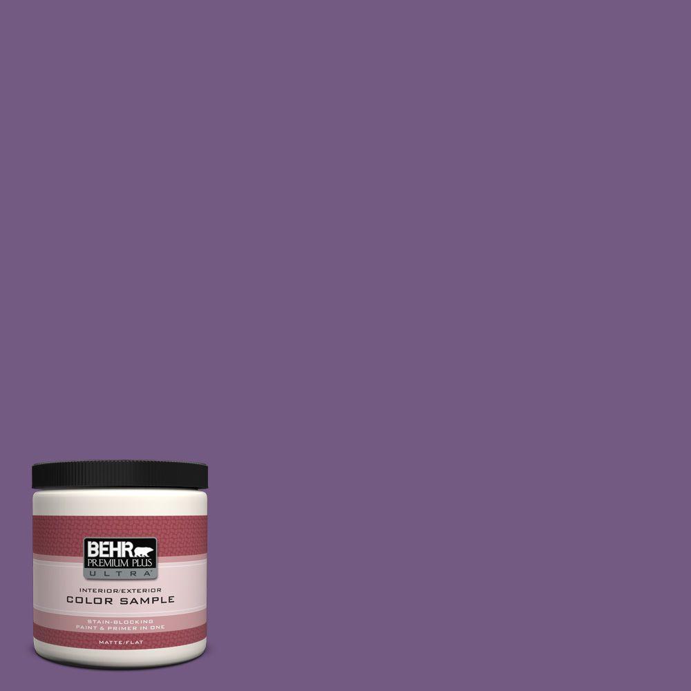 Behr Premium Plus Ultra 8 Oz 650b 7 Mystical Purple Matte Interior 650b 7 Mystical Purple Matte Interior Exterior Paint And Primer In One Sample