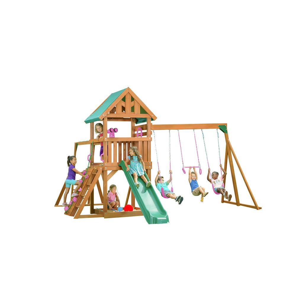 creative cedar designs woodlands swingset