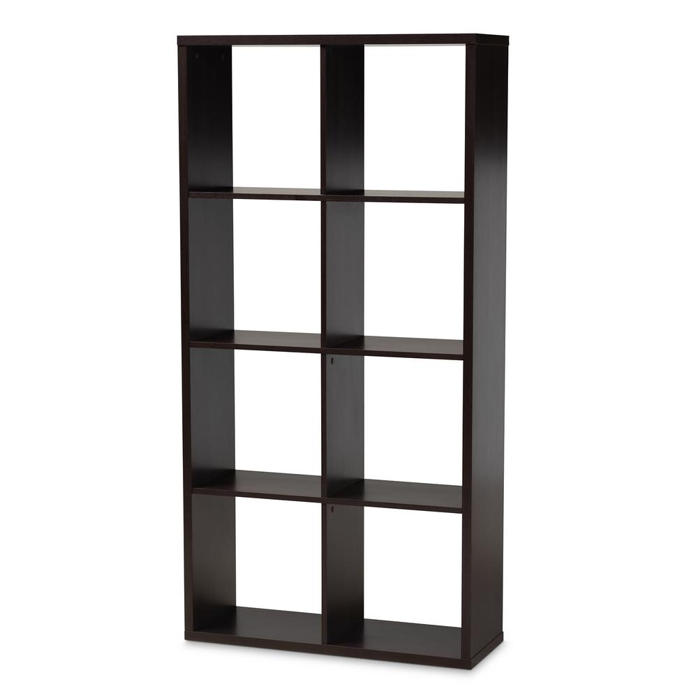 Baxton Studio Warwick Dark Brown Shelf 288628014HD The Home Depot