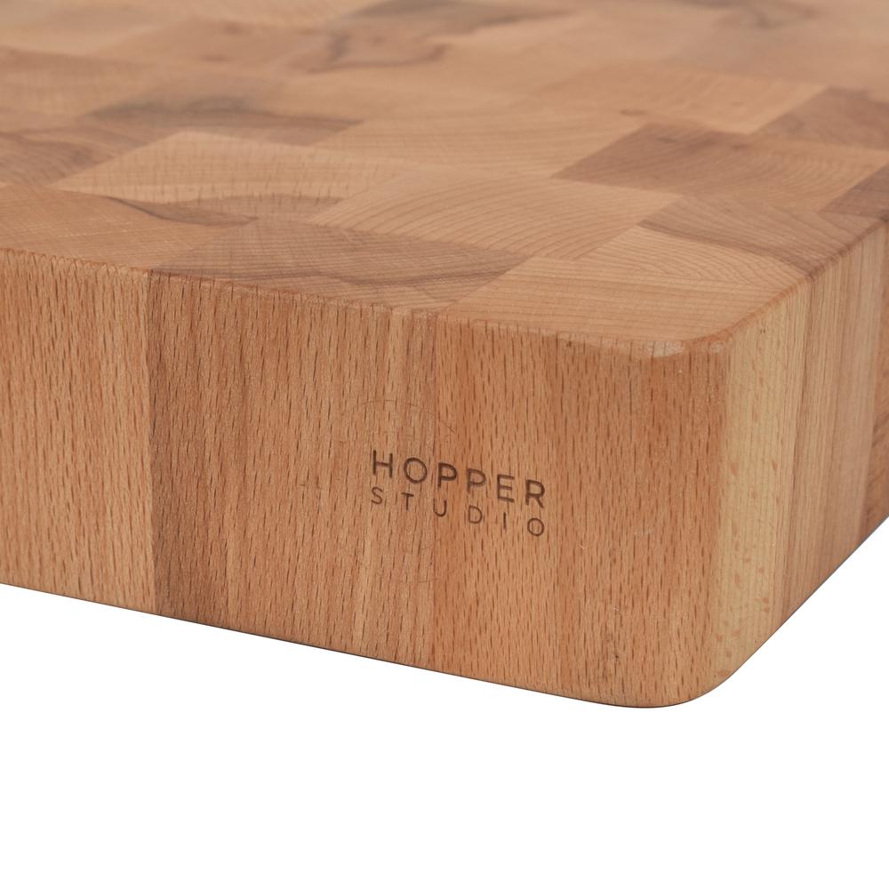 Hopper Studio 16 In X 15 In Rectangular Beech Wood Endgrain Cutting Board 5192nt862auz24 The Home Depot