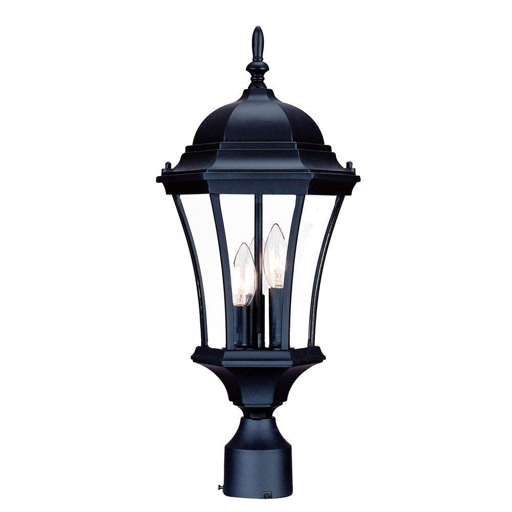 Acclaim Lighting Lanai Collection Post Mount 3 Light Outdoor Black Acclaim Lighting Lanai Collection Post