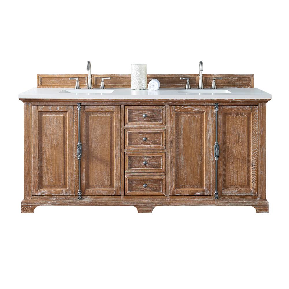 James Martin Signature Vanities Providence 72 In W Double Vanity James Martin Signature Vanities Providence 72 In W Double Vanity Driftwood With Quartz