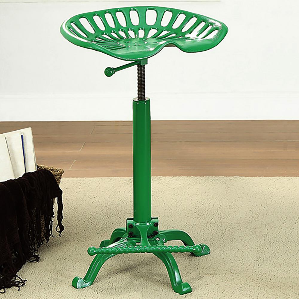 Carolina Cottage Tractor Seat Adjustable Height Green Bar Stool-3200-GRN - The Home Depot
