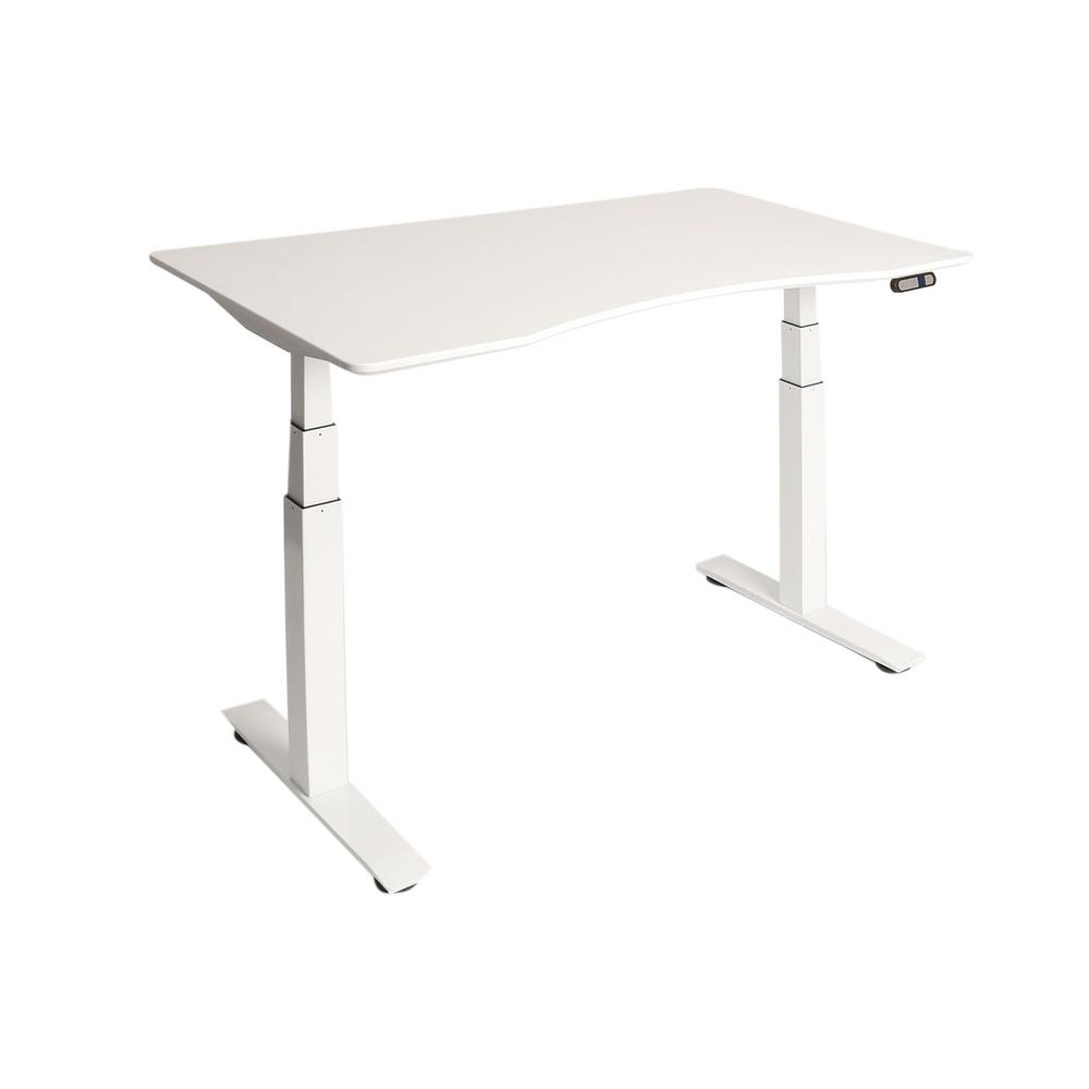 Seville Classics Airlift White S3 Electric Standing Desk Frame