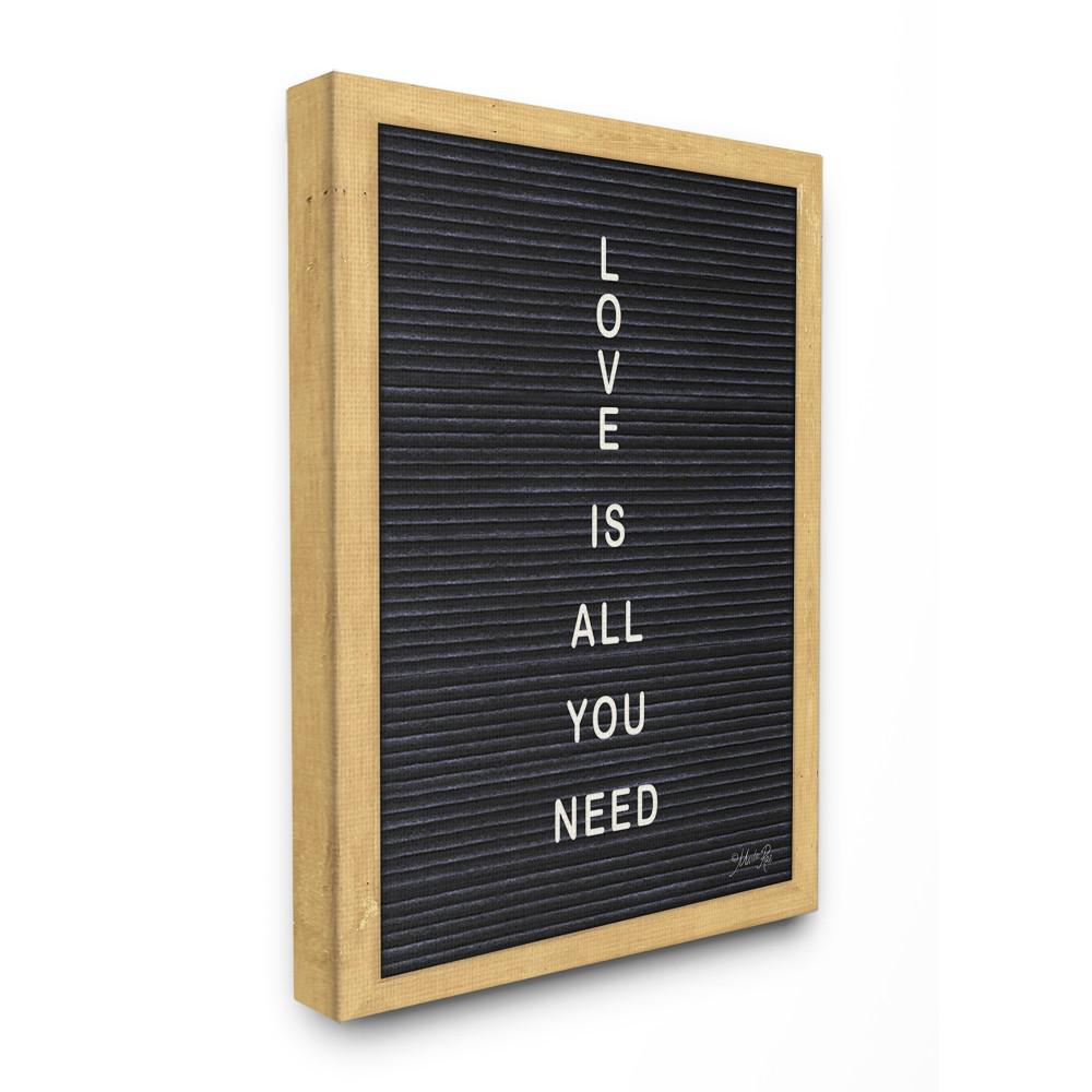 The Stupell Home Decor Collection 36 In X 48 In Love Is All You Need Black And White Framed Letter Board Look Super Canvas Wall Art By Marla Rae Mwp 570 Cn 36x48 The Home