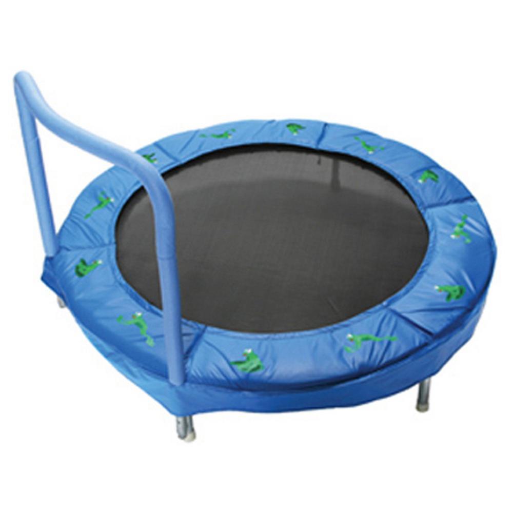 Pure Fun Preschool Jumper Kids Trampoline With Handrail 9007pj The Home Depot