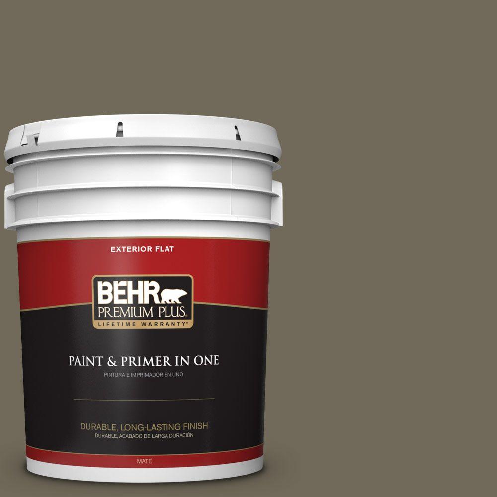 BEHR Premium Plus 5gal. 770D6 Sandwashed Driftwood Flat Exterior