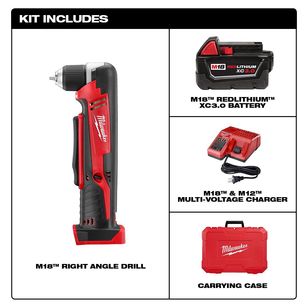 Milwaukee M18 Right Angle Drills Drills The Home Depot