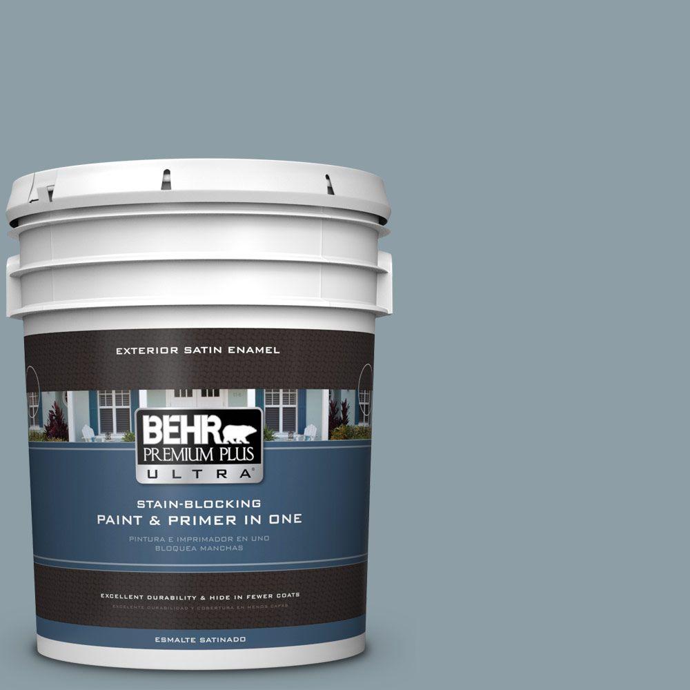 BEHR Premium Plus Ultra 5gal. 540F4 Shale Gray Satin Enamel Exterior Paint985405 The Home