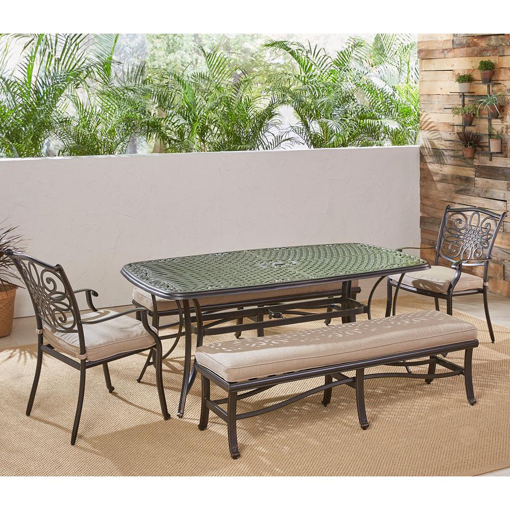 Hanover Cast Iron Patio Dining Furniture Patio Furniture The Home Depot