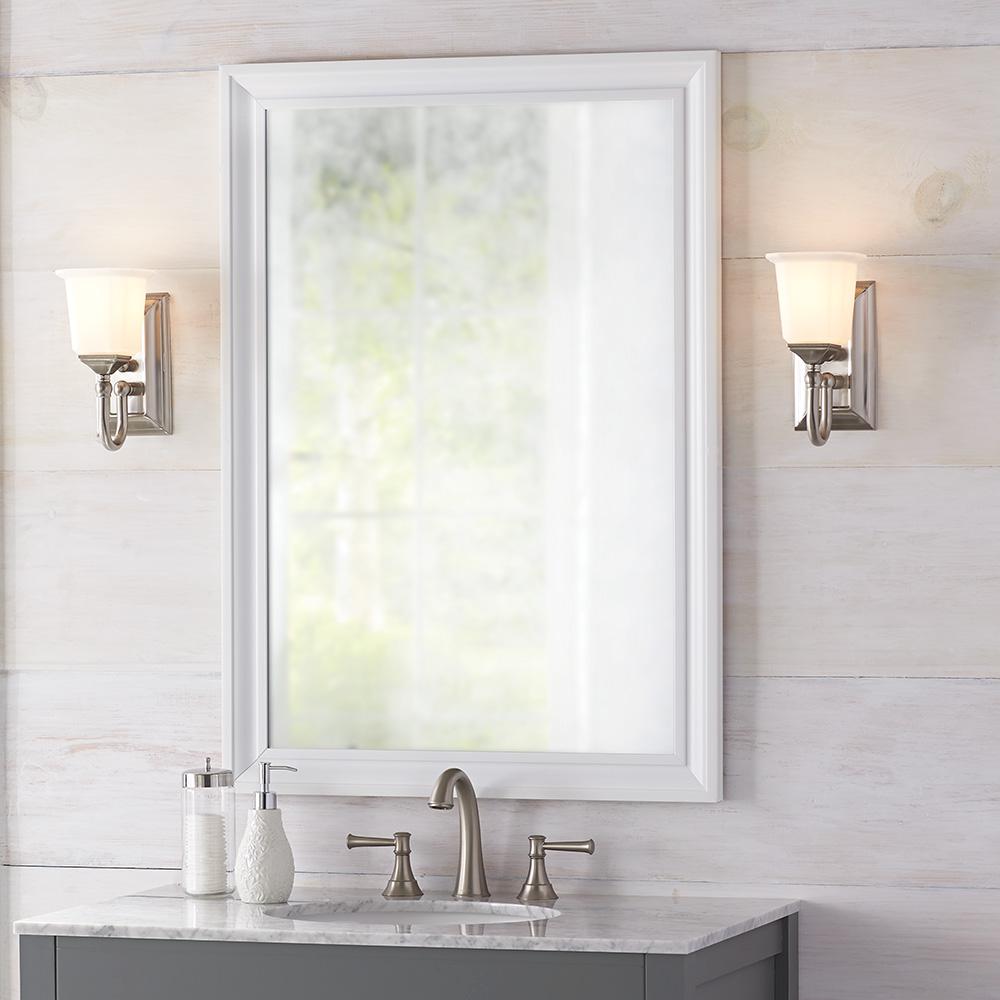 Anti Fog Bathroom Vanity Mirror, White Vanity Mirrors For Bathroom