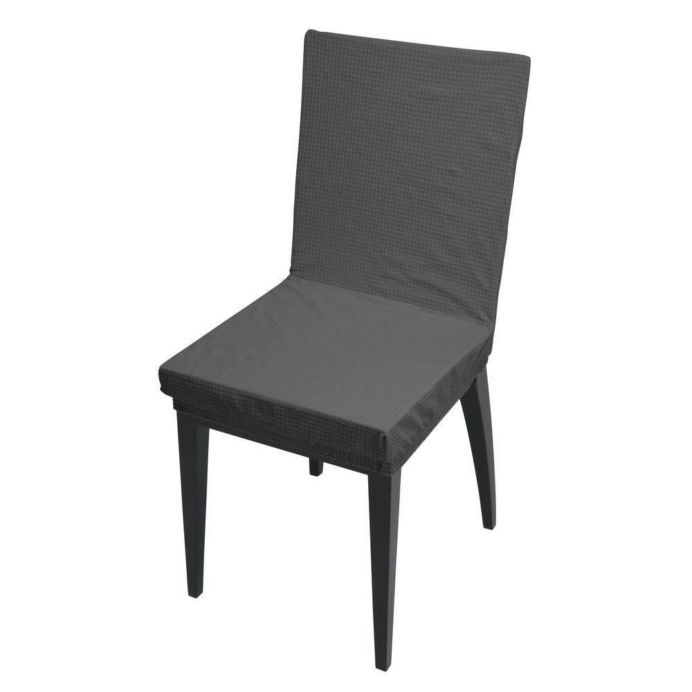 Home Details 41 73 In X 15 75 Pixel Grey Stretch Dining Chair Pixel Grey Stretch Dining Chair Slip Cover