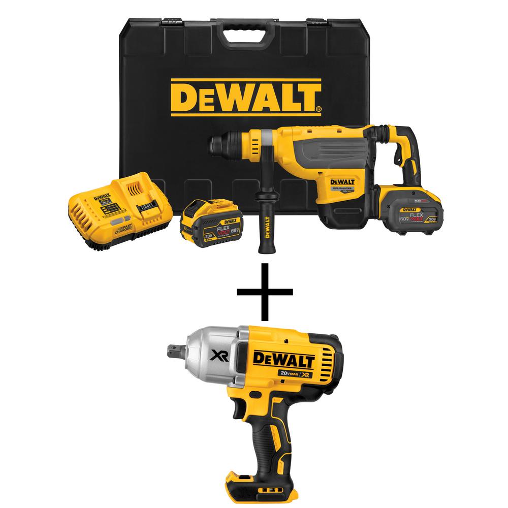 Dewalt Flexvolt 60 Volt Max Li Ion Brushless Cordless 1 7 8 In Sds Dewalt Flexvolt 60 Volt Max Li Ion Brushless Cordless 1 7 8