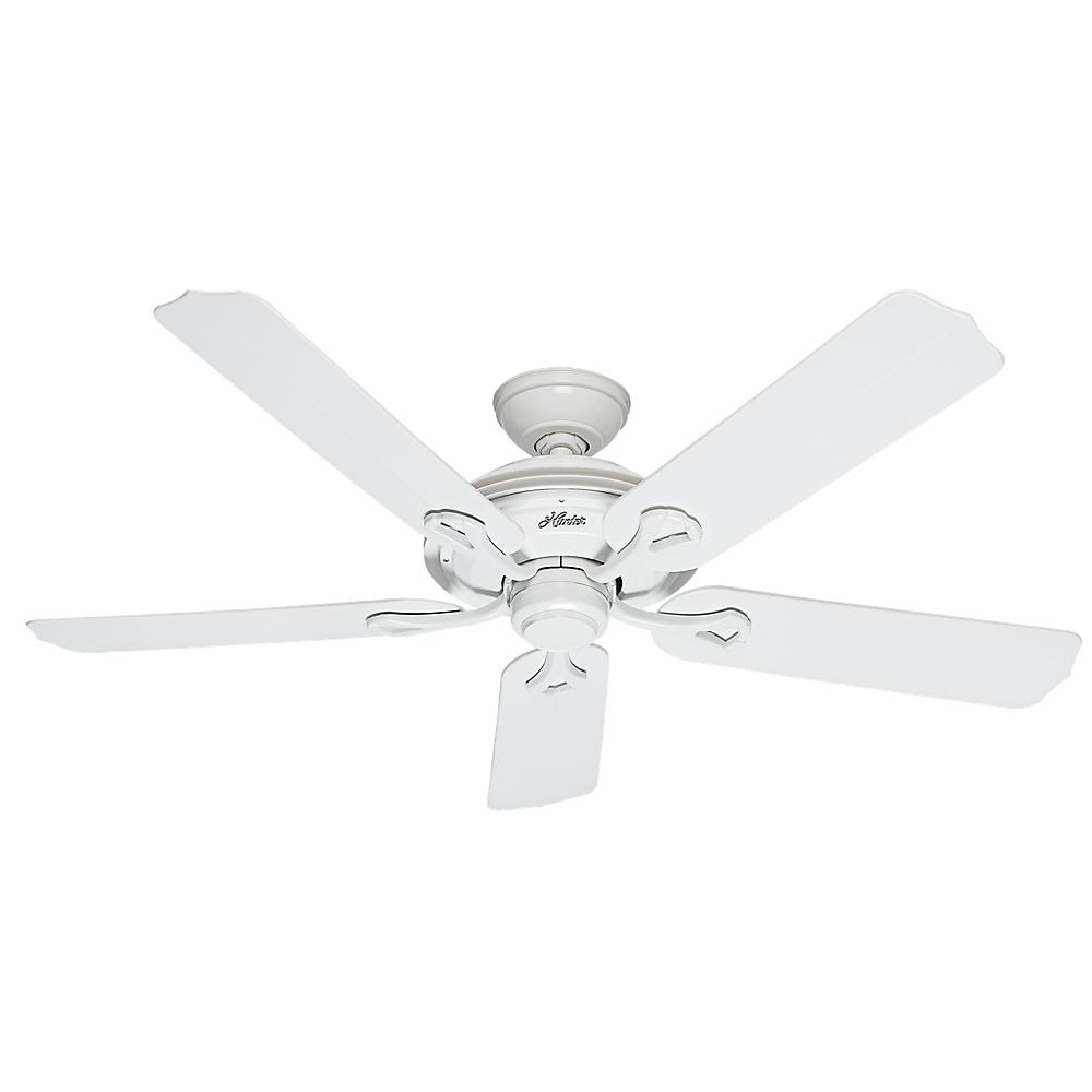 Hunter Mariner 52 In Indoor Outdoor White Ceiling Fan 59127 The Indoor Outdoor White Ceiling Fan 59127