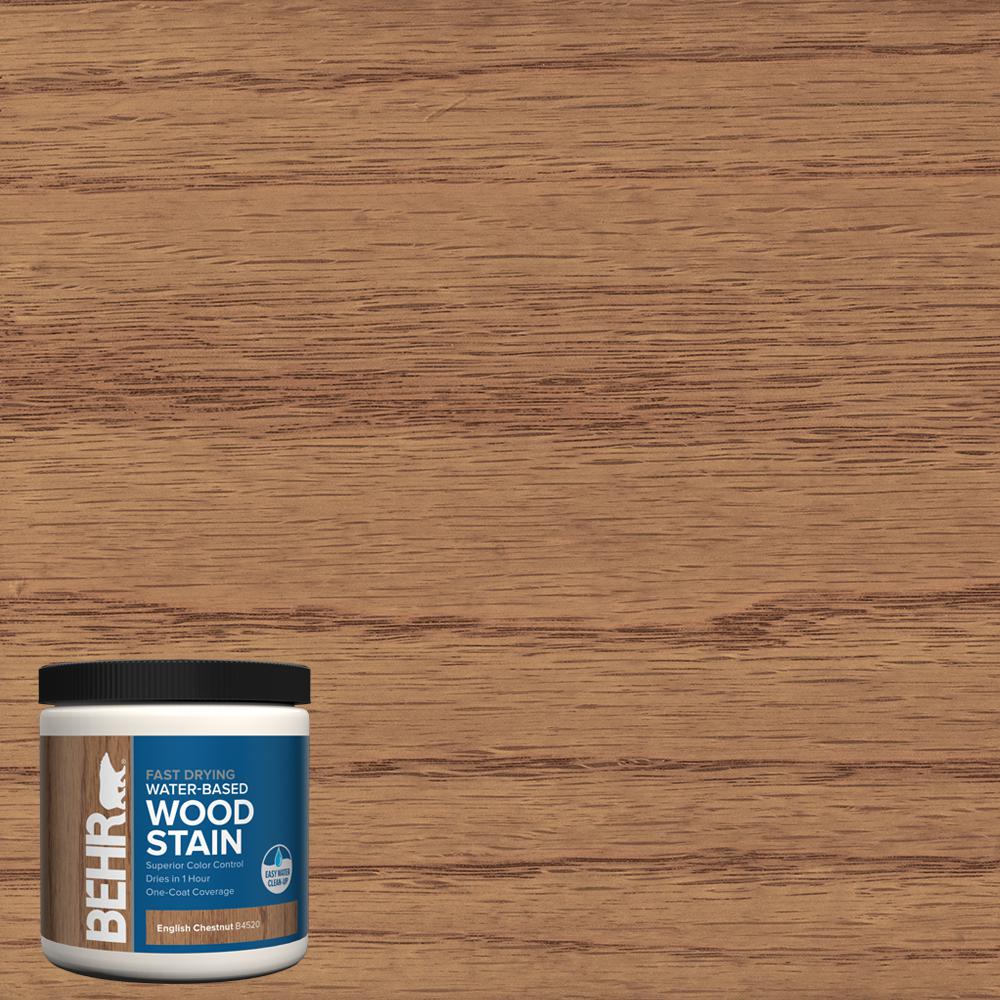 BEHR 8 oz. TIS520 English Chestnut Transparent WaterBased Fast Drying