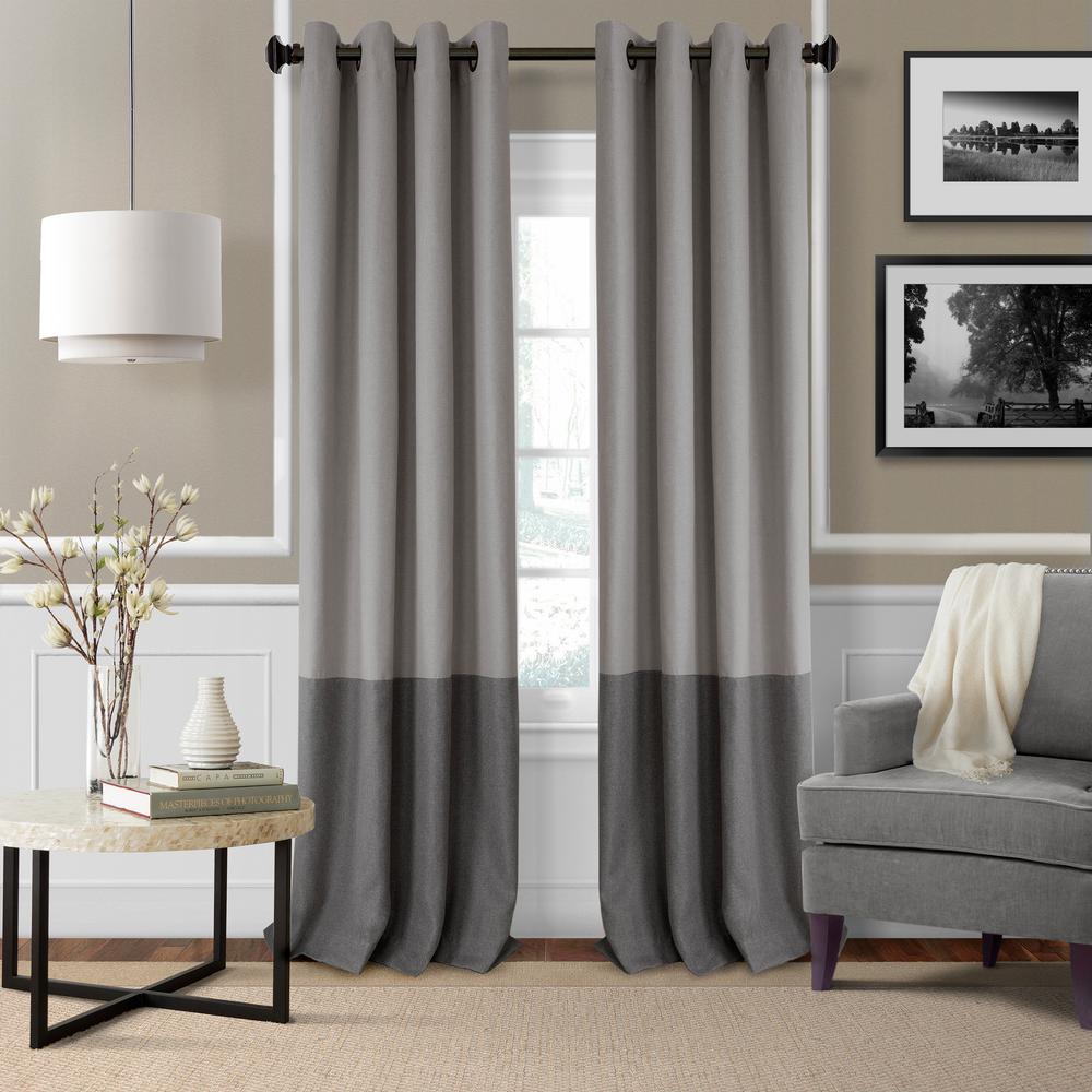 Elrene Braiden Color Block Blackout Window Curtain