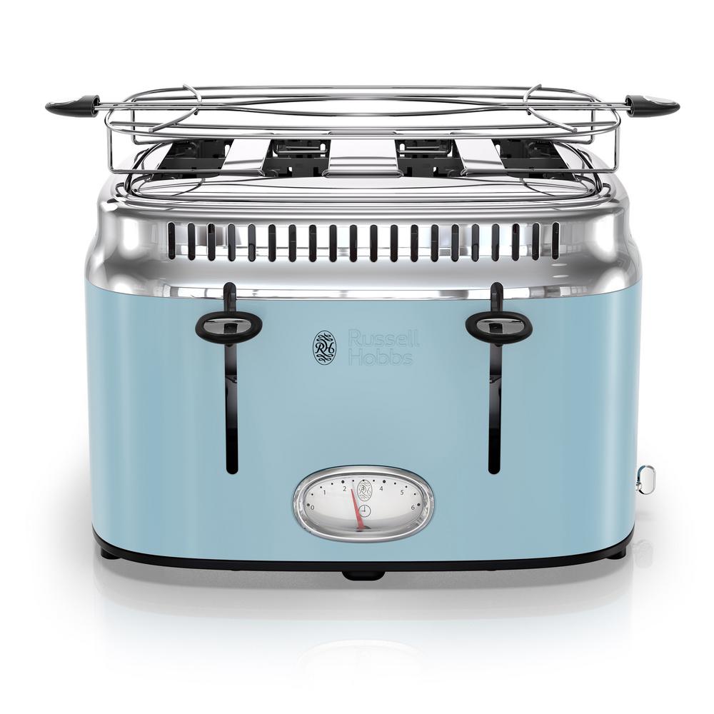 Russell Hobbs Retro Style 4Slice White Stainless Steel Toaster with