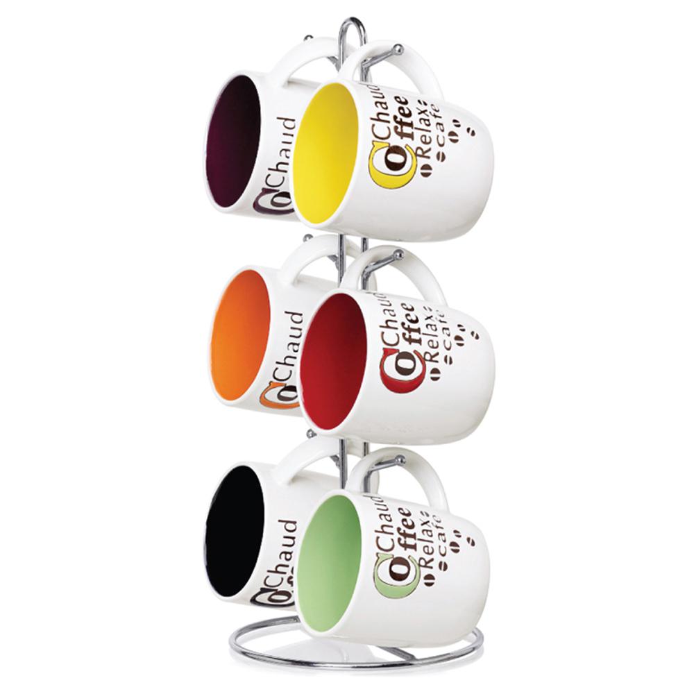 Visol 12 oz. Columbia Double Walled Stainless Steel Coffee Mugs (Set of