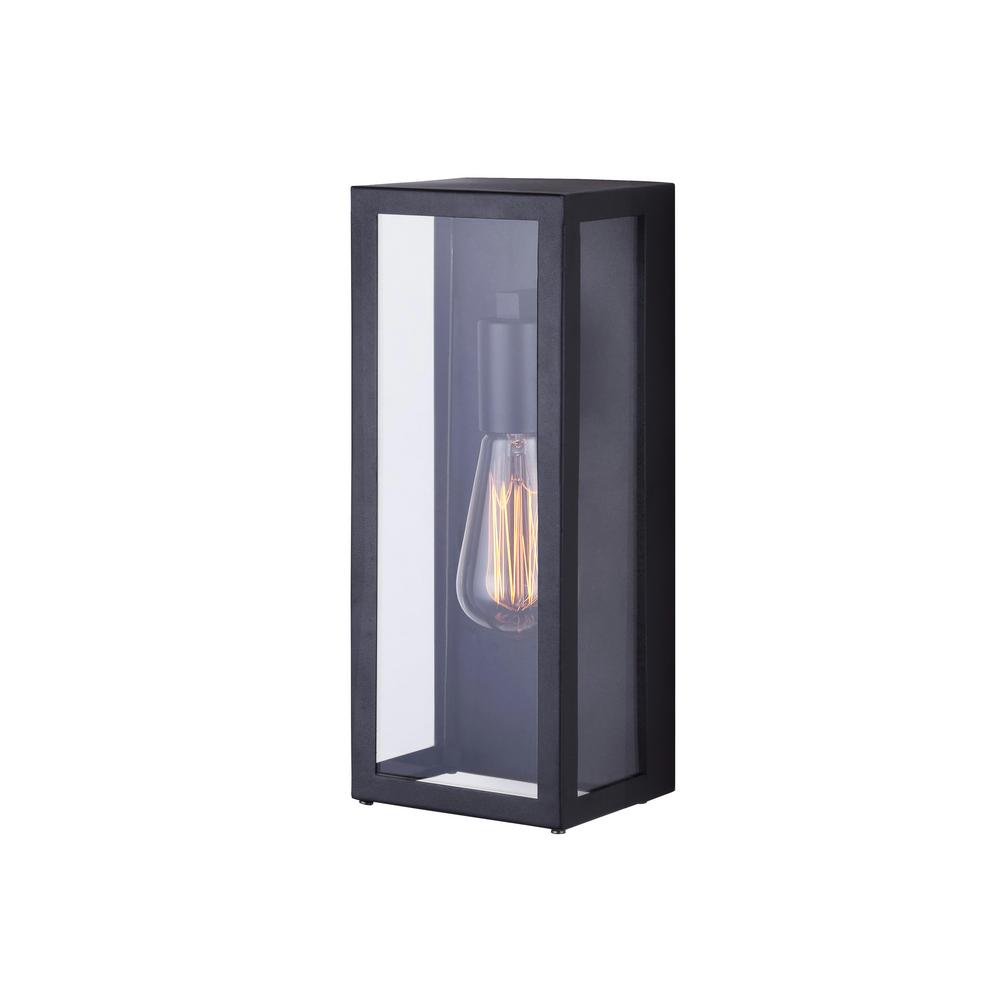 Outdoor Sconces Canarm Wall Mounted Lighting Galia 1 Light Black Outdoor Wall With Clear Glass