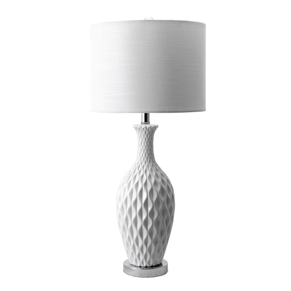 Nuloom Irvine Ceramic Contemporary Ivory Table Lamp With Shade 28