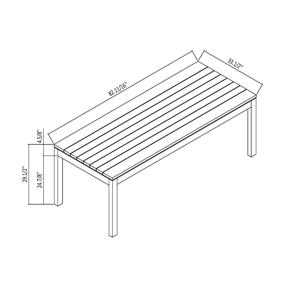 Amazonia Alec 9 Piece Wood Rectangular Outdoor Dining Set Sc Alama 8valside Gr The Home Depot
