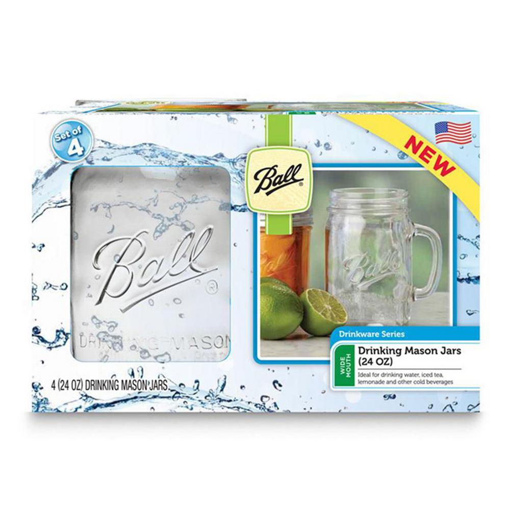 Ball 24 oz. Drinking Mug (Pack of 4) 1440016011 The Home Depot