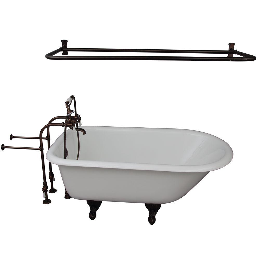 4.5 foot clawfoot tub