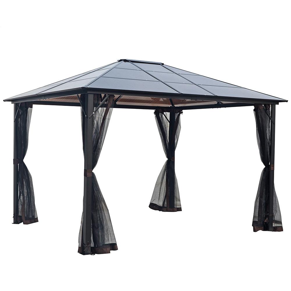 LAUREL CANYON 12 ft. x 10 ft. Outdoor Aluminum Gazebo with ...