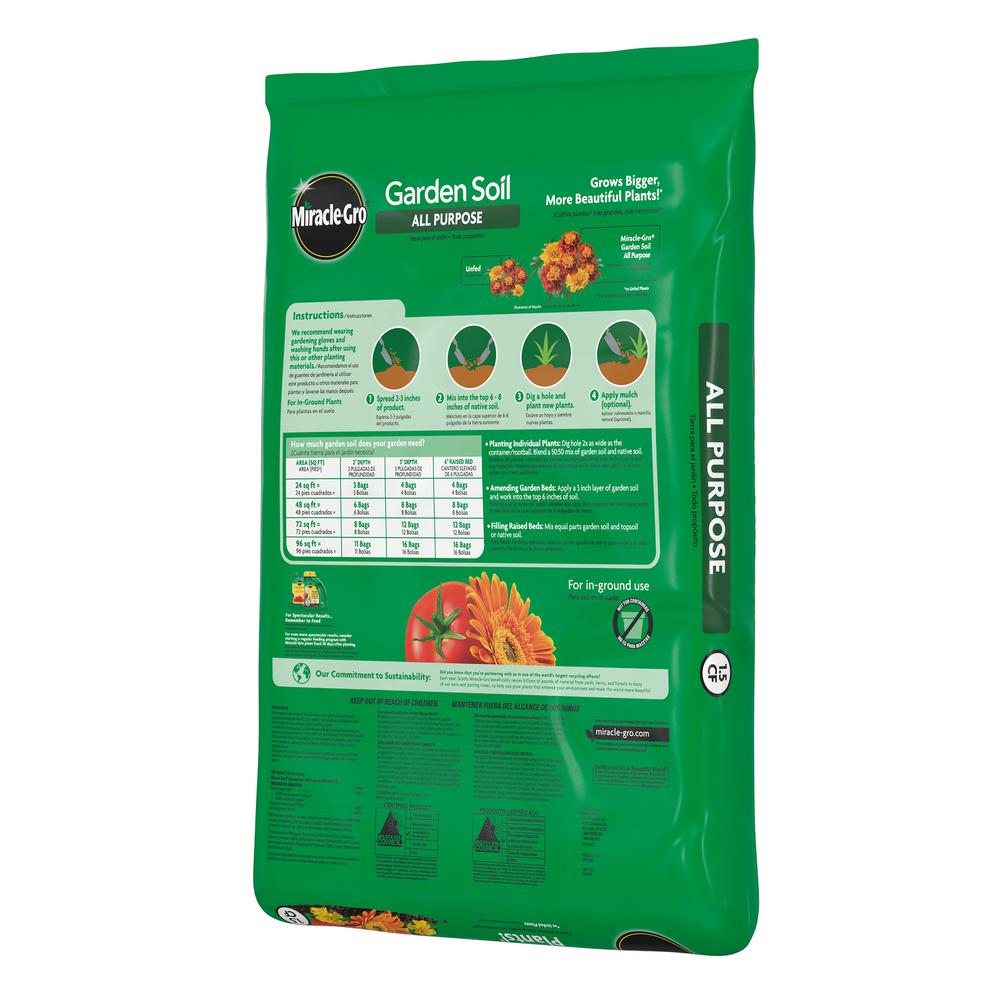 Miracle Gro 1 5 Cu Ft All Purpose Garden Soil The Home Depot