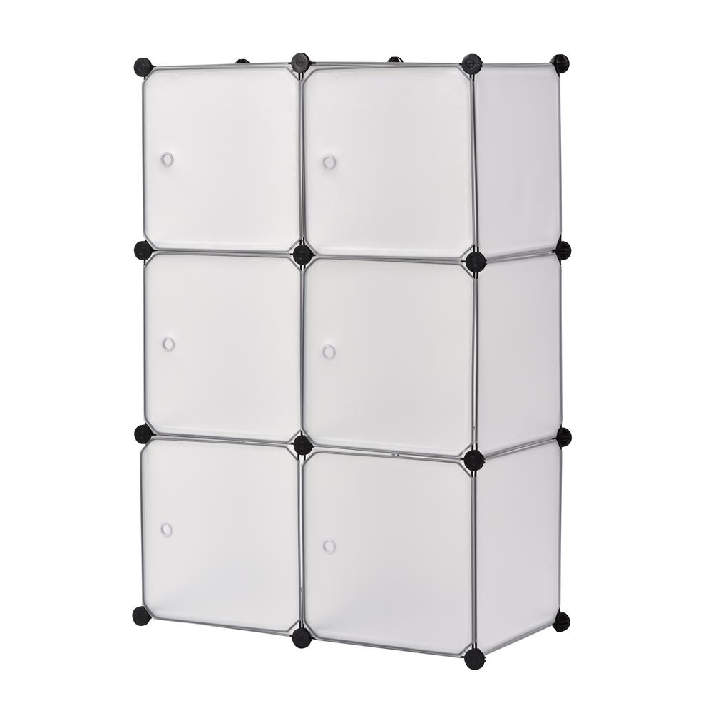 Muscle Rack 43 7 In W X 30 In H Clear 6 Cube Organizer