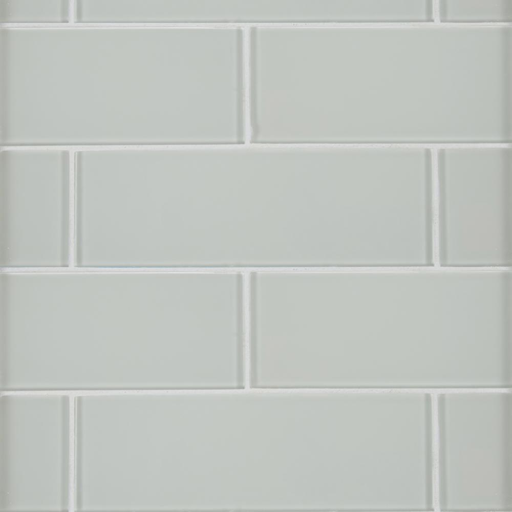 Msi Snowcap White 4 In X 12 8mm Gl Wall Tile 5 Sq Ft X 12 In 8mm Gl Wall Tile