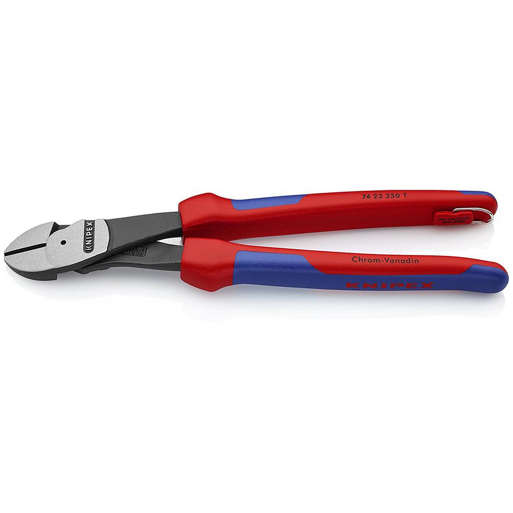 KNIPEX 10 in. Angled High Leverage Diagonal Cutters with Dual Component