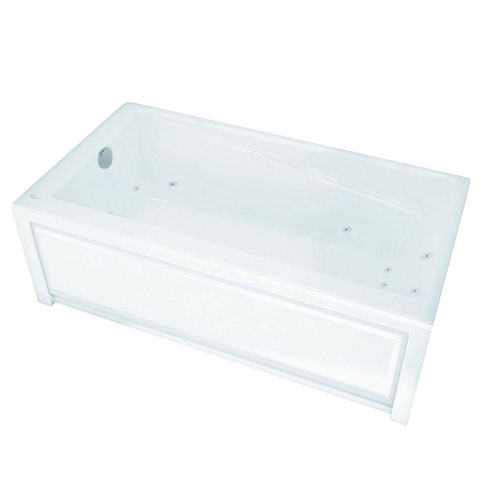 MAAX New Town 60 In. Acrylic Left Drain Rectangular Alcove Whirlpool ...