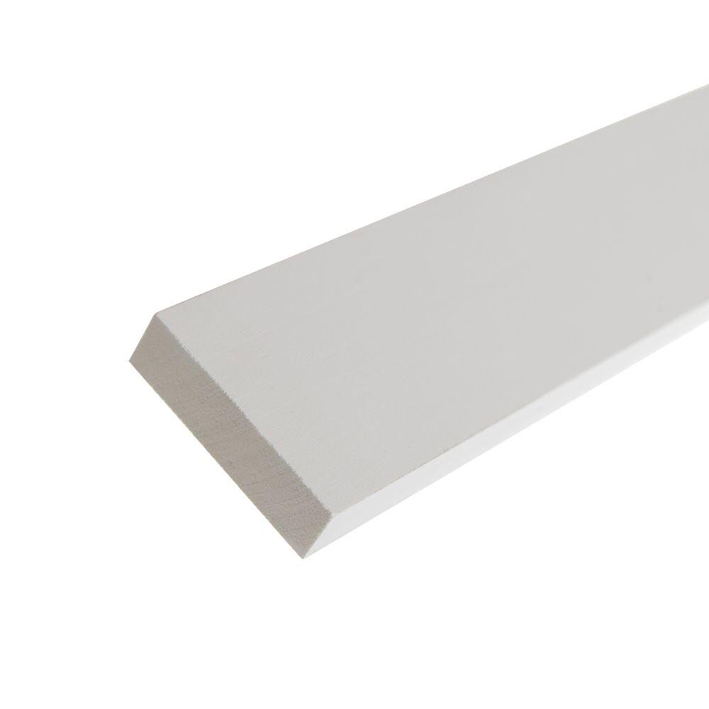 AZEK Trim 1 in. x 3.5 in. x 12 ft. White PVC Composite Traditional Trim ...