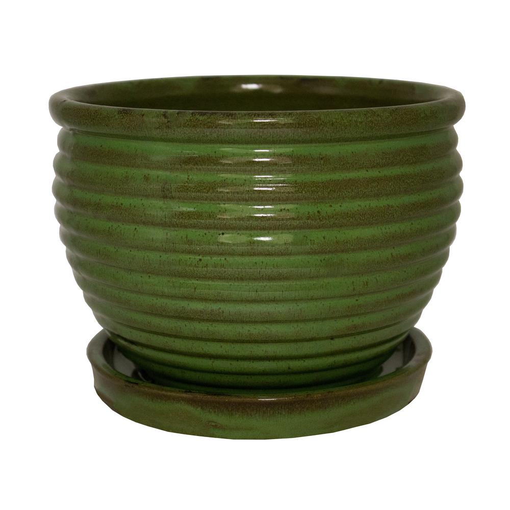 Trendspot 8 75 In Dia Js Green Honey Jar Cr10479 08b The Home Depot Dia Js Green Honey Jar