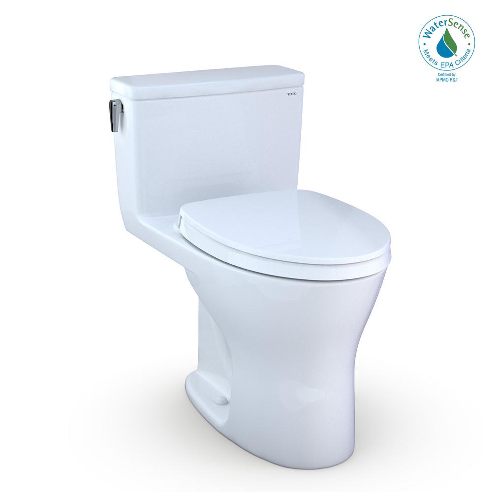 TOTO UltraMax 1Piece 0.8/1.6 GPF Dual Flush Elongated Dynamax Tornado Flush Toilet in Cotton